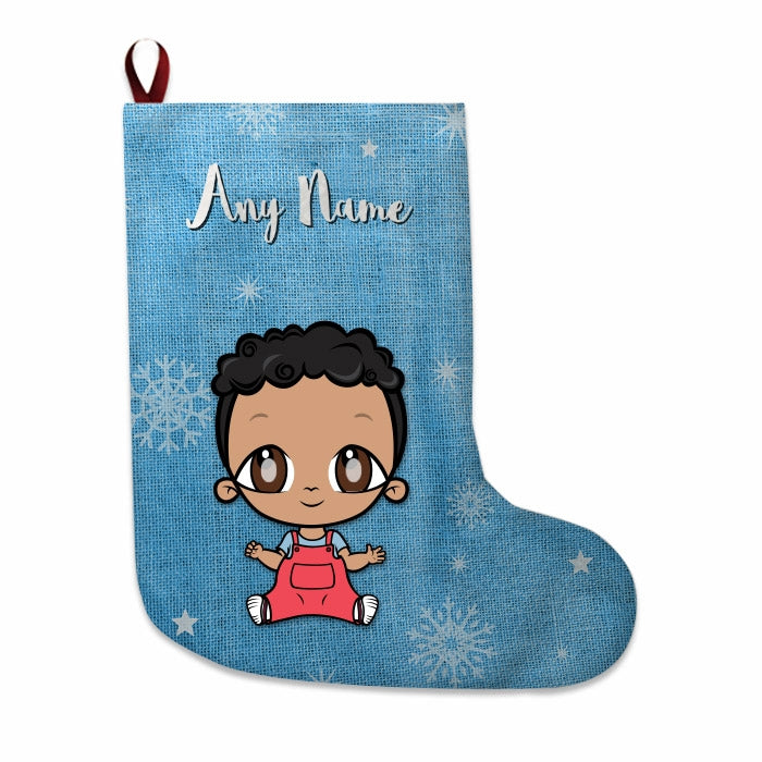 Babies Personalized Christmas Stocking - Blue Jute - Image 2