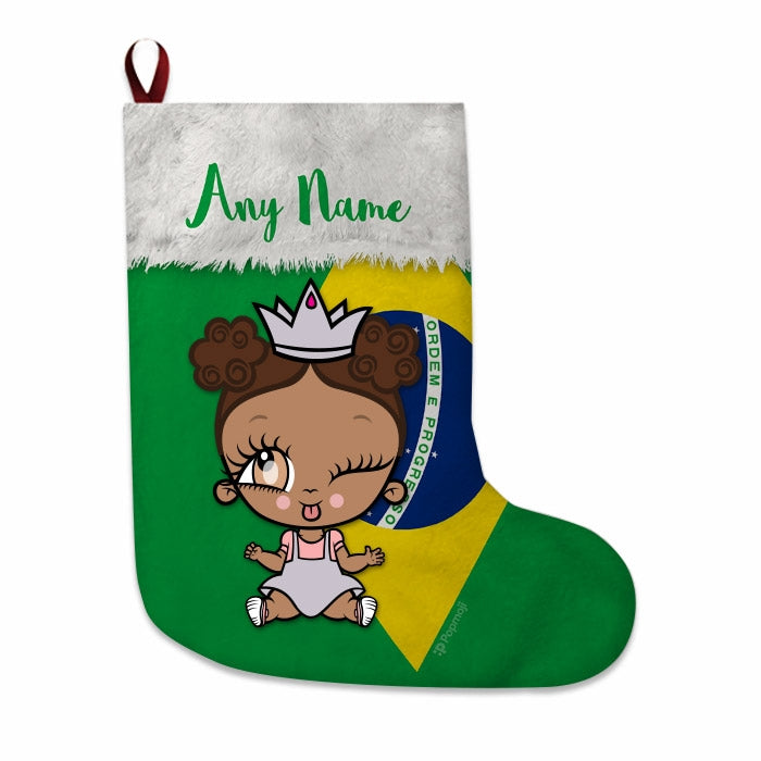 Babies Personalized Christmas Stocking - Brazilian Flag - Image 2