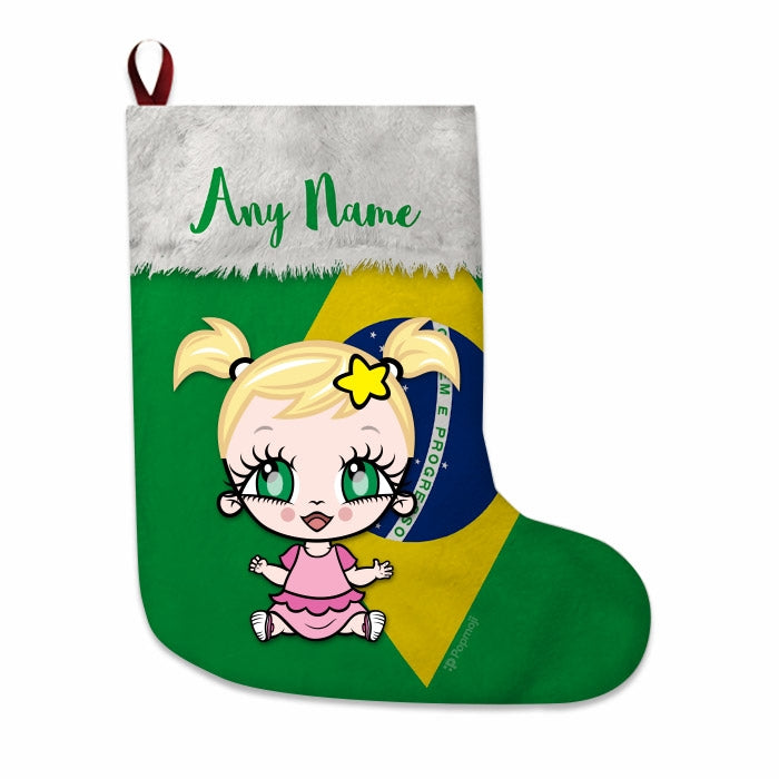 Babies Personalized Christmas Stocking - Jamaican Flag - Image 3