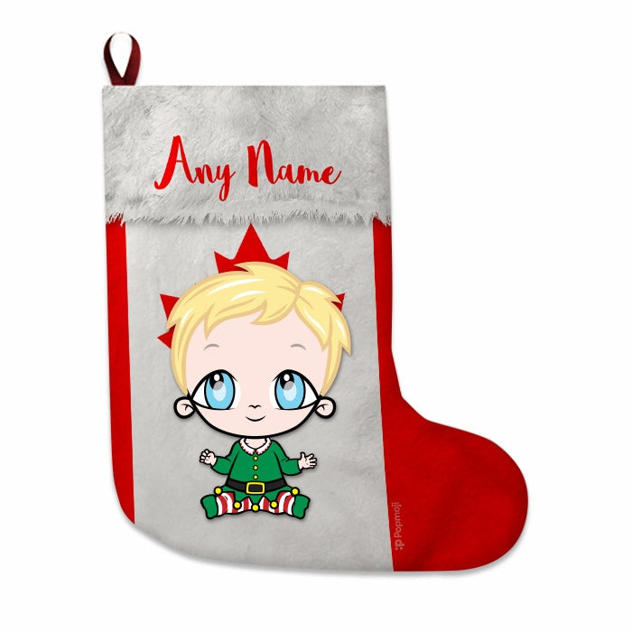 Babies Personalized Christmas Stocking - Canadian Flag - Image 1