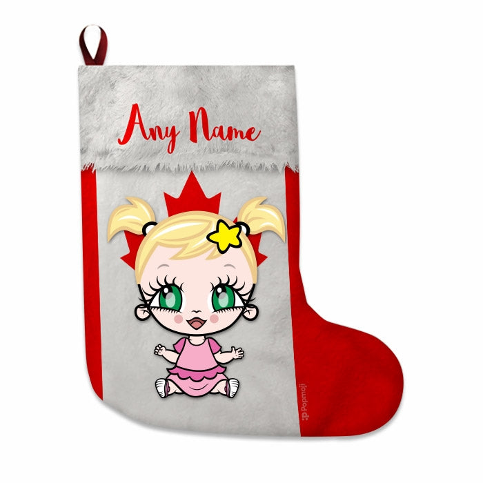 Babies Personalized Christmas Stocking - Canadian Flag - Image 4