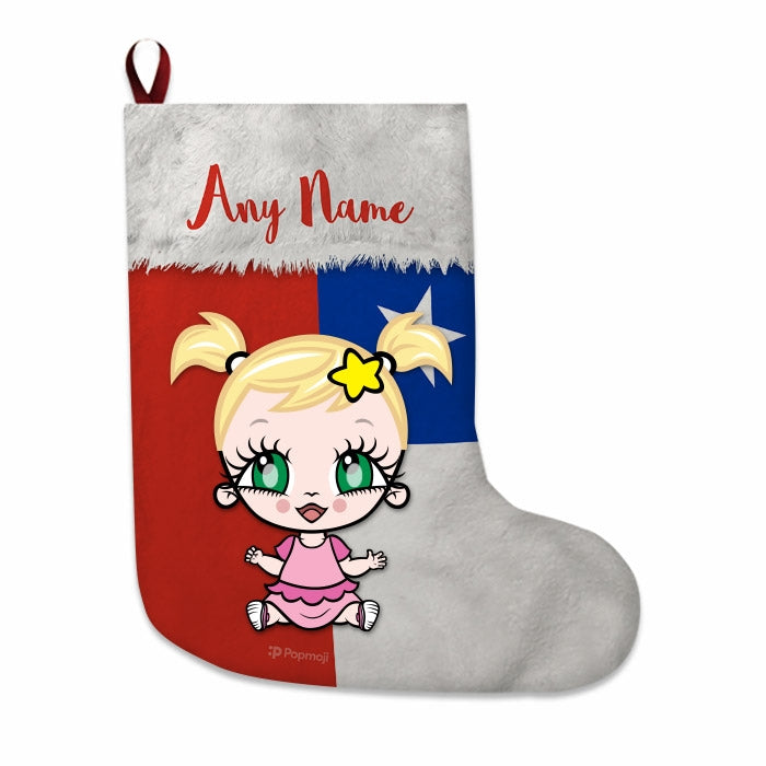 Babies Personalized Christmas Stocking - Chilean Flag - Image 3