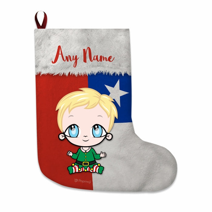 Babies Personalized Christmas Stocking - Chilean Flag - Image 4