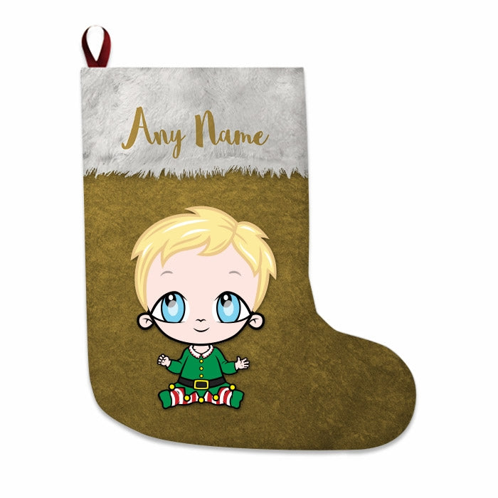 Babies Personalized Christmas Stocking - Classic Gold - Image 2