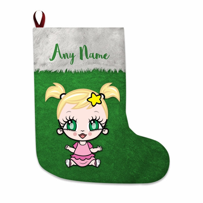 Babies Personalized Christmas Stocking - Classic Green - Image 2