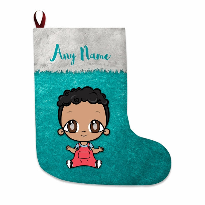 Babies Personalized Christmas Stocking - Classic Light Blue - Image 2