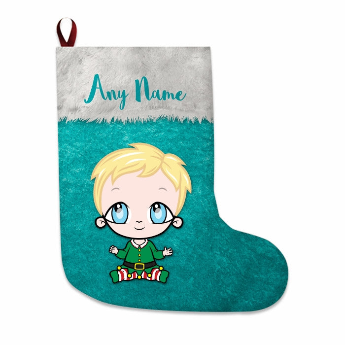 Babies Personalized Christmas Stocking - Classic Light Blue - Image 1