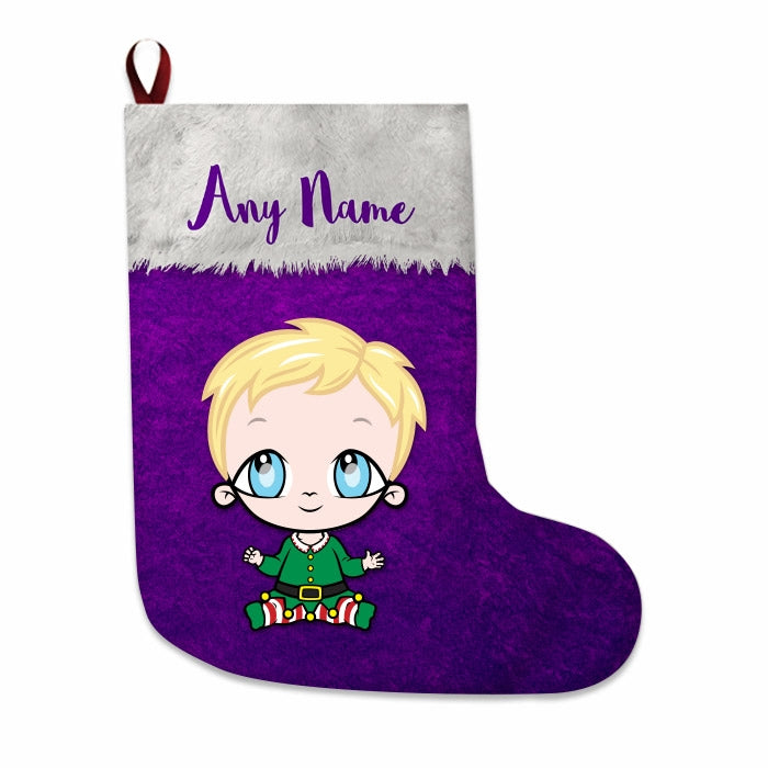 Babies Personalized Christmas Stocking - Classic Purple - Image 1