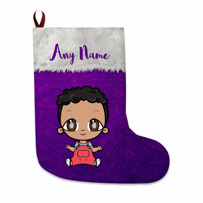 Babies Personalized Christmas Stocking - Classic Purple - Image 2