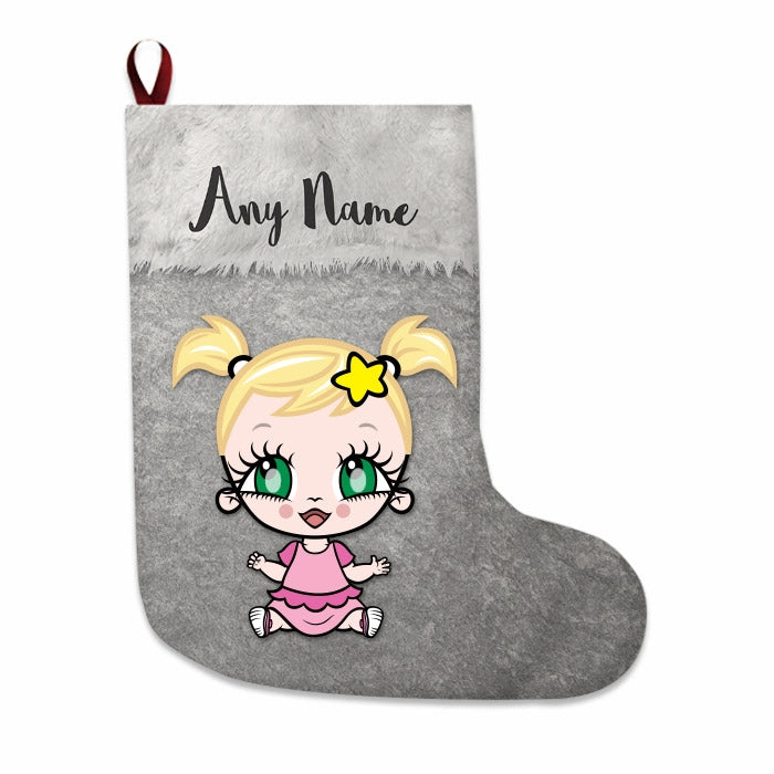 Babies Personalized Christmas Stocking - Classic Silver - Image 1