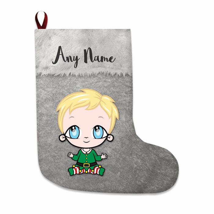Babies Personalized Christmas Stocking - Classic Silver - Image 4