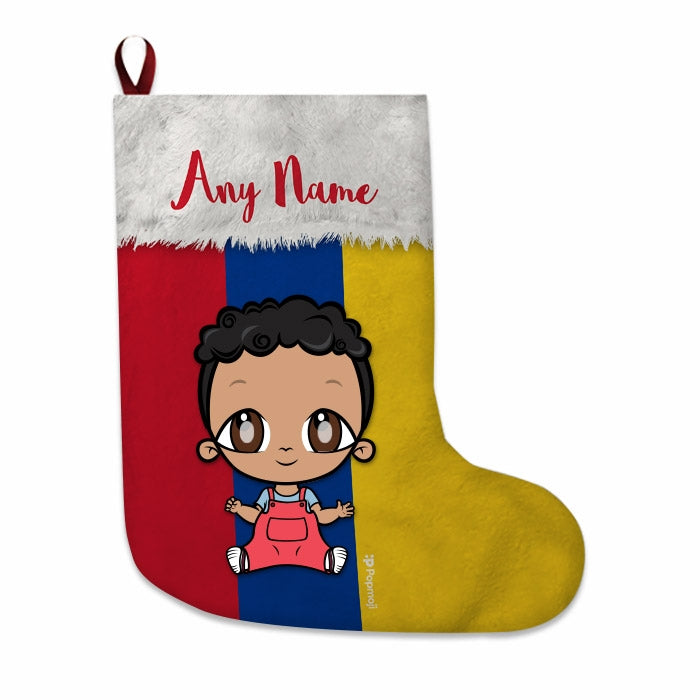 Babies Personalized Christmas Stocking - Columbian Flag - Image 1