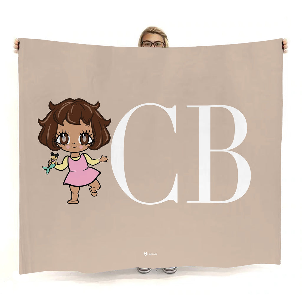 Babies Lux Initial Nude Landscape Fleece Blanket - Image 1