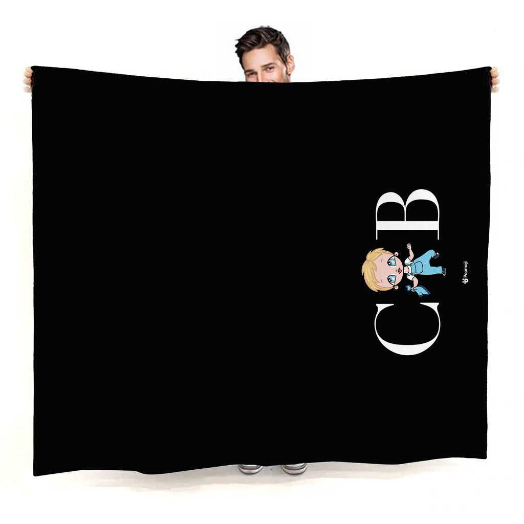Babies Lux Collection Black Fleece Blanket - Image 4