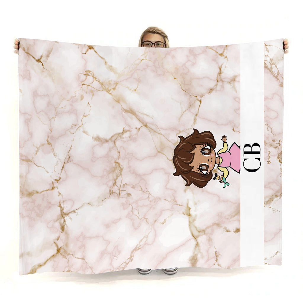 Babies Lux Collection Pink Marble Fleece Blanket - Image 4