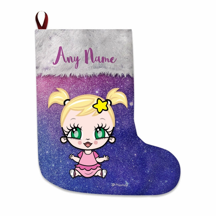 Babies Personalized Christmas Stocking - Galaxy Glitter - Image 3