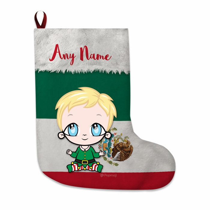 Babies Personalized Christmas Stocking - Mexican Flag - Image 1