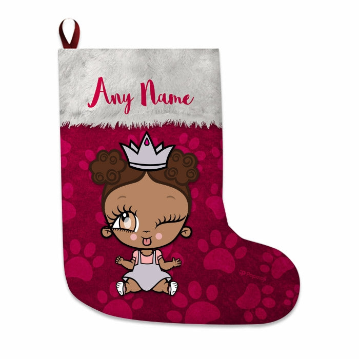 Babies Personalized Christmas Stocking - Paw Print - Image 1