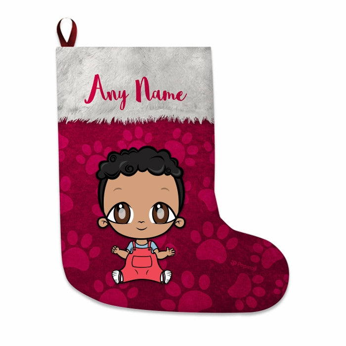 Babies Personalized Christmas Stocking - Paw Print - Image 4