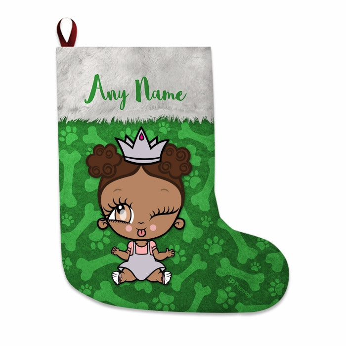 Babies Personalized Christmas Stocking - Bones Pattern - Image 1