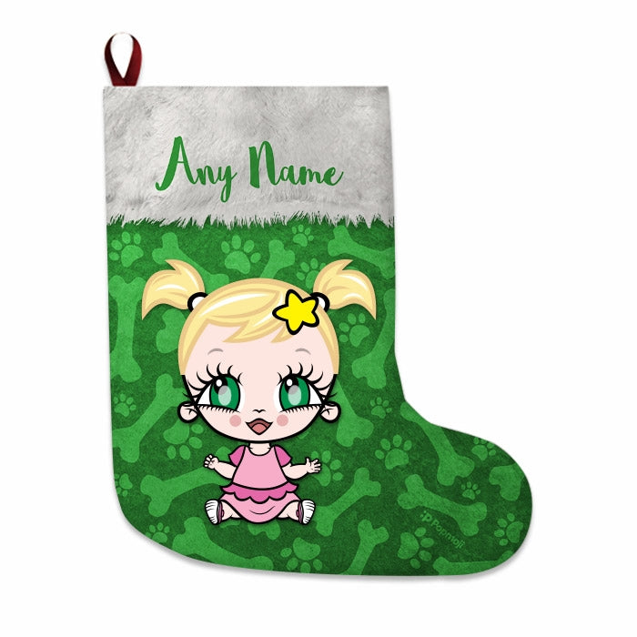 Babies Personalized Christmas Stocking - Bones Pattern - Image 3