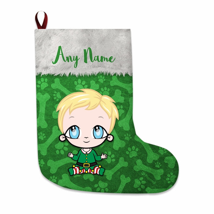 Babies Personalized Christmas Stocking - Bones Pattern - Image 4