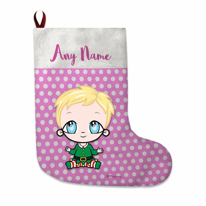 Babies Personalized Christmas Stocking - Polka Dots - Image 2