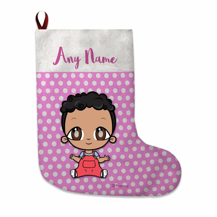 Babies Personalized Christmas Stocking - Polka Dots - Image 4