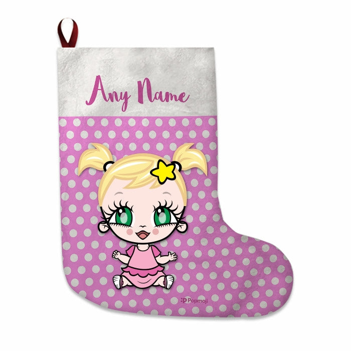 Babies Personalized Christmas Stocking - Polka Dots - Image 1