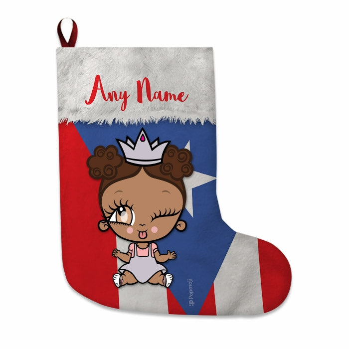 Babies Personalized Christmas Stocking - Puerto Rican Flag - Image 1