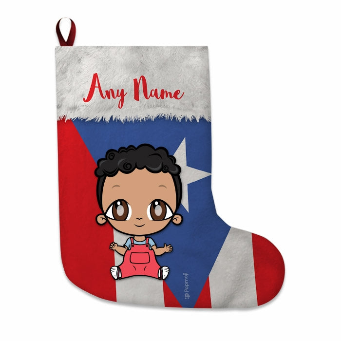 Babies Personalized Christmas Stocking - Puerto Rican Flag - Image 2