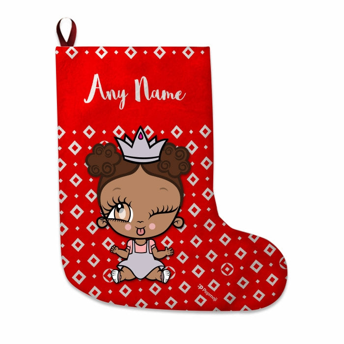 Babies Personalized Christmas Stocking - Diamonds Pattern - Image 4