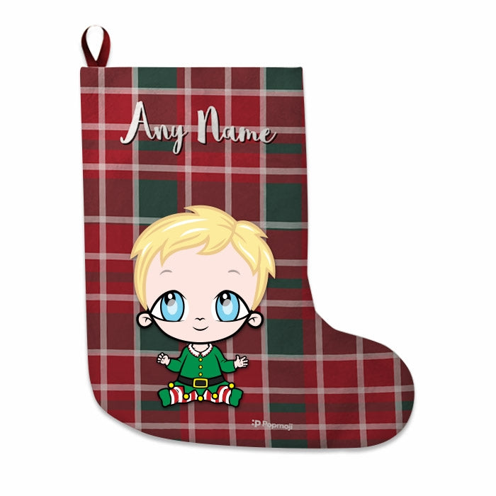 Babies Personalized Christmas Stocking - Tartan - Image 1