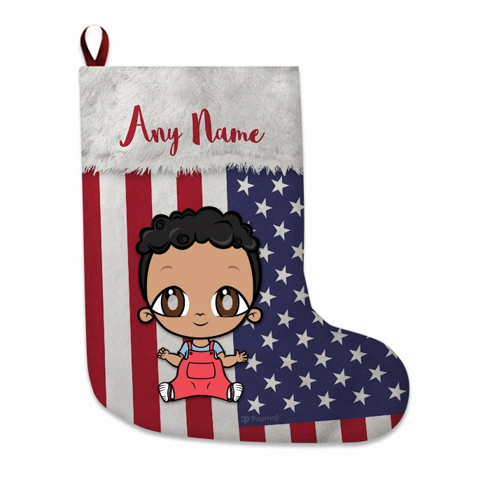 Babies Personalized Christmas Stocking - American Flag - Image 4