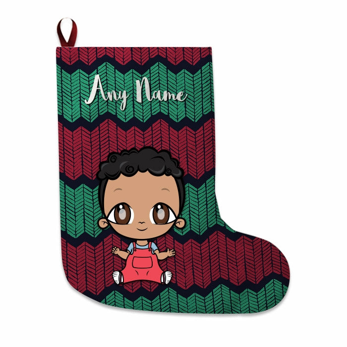 Babies Personalized Christmas Stocking - Zig Zags - Image 3