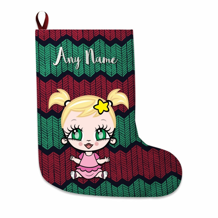 Babies Personalized Christmas Stocking - Zig Zags - Image 4