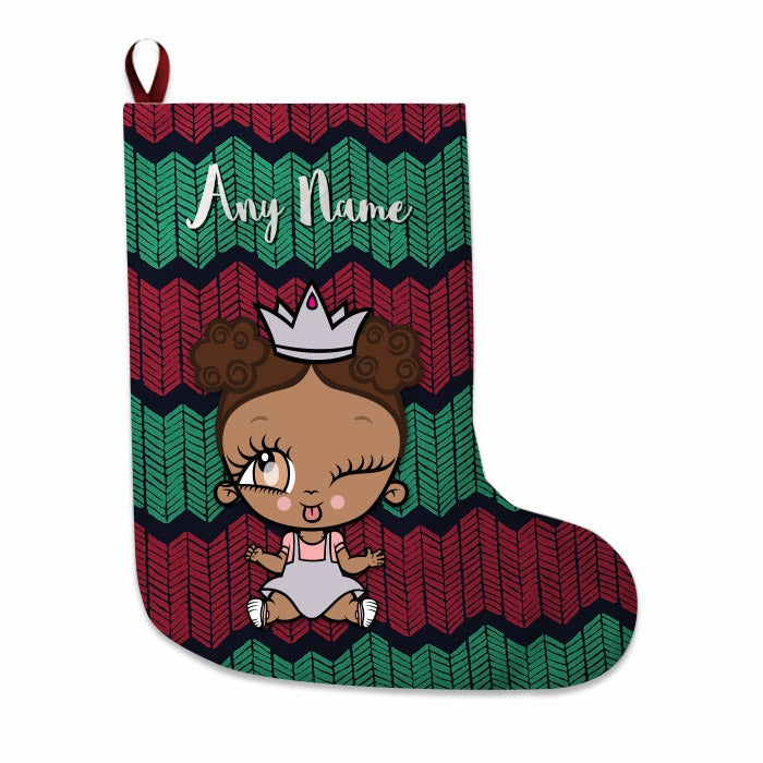 Babies Personalized Christmas Stocking - Zig Zags - Image 2