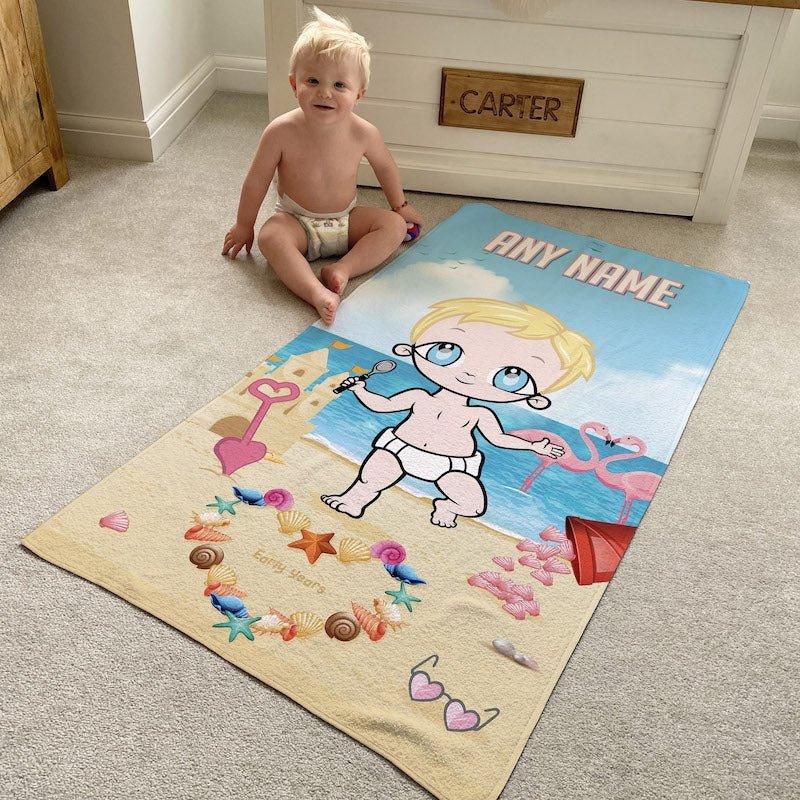 Early Years Flamingo Fun Beach Towel - Image 1