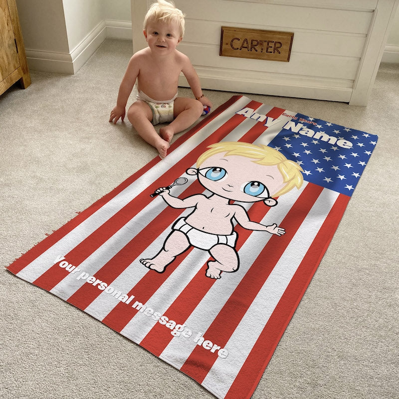 Early Years Stars & Stripes Beach Towel - Image 1