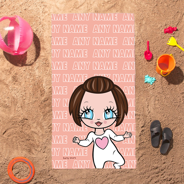 Babies Repeat Name Beach Towel - Image 1