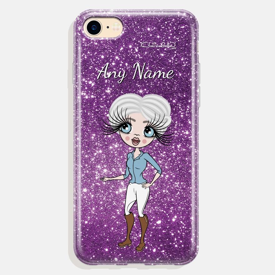 ClaireaBella Personalized Glitter Effect Phone Case - Purple - Image 0