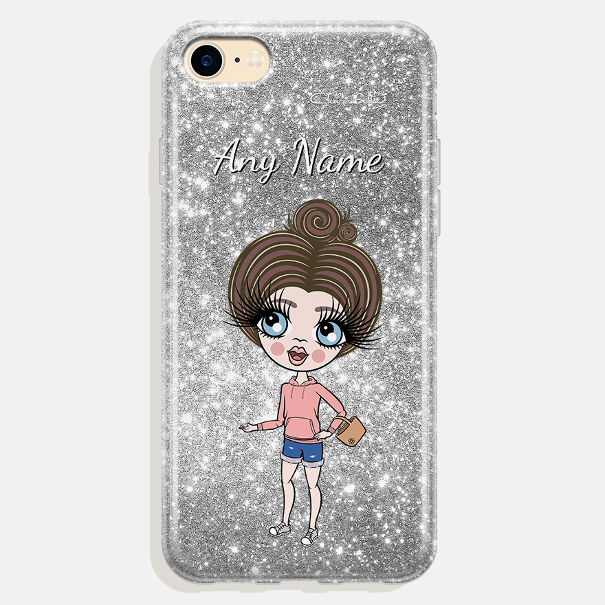 ClaireaBella Girls Personalized Glitter Effect Phone Case - Image 0