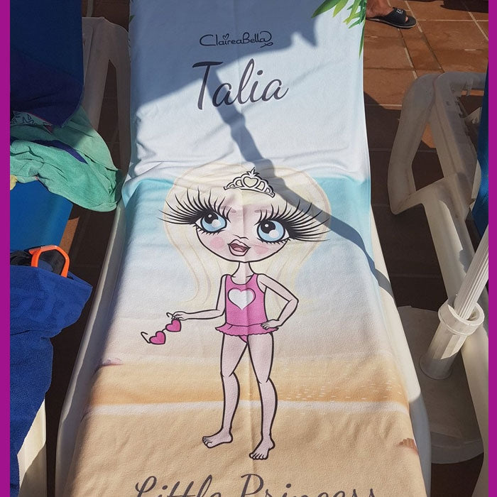 ClaireaBella Girls Beach Print Beach Towel - Image 11
