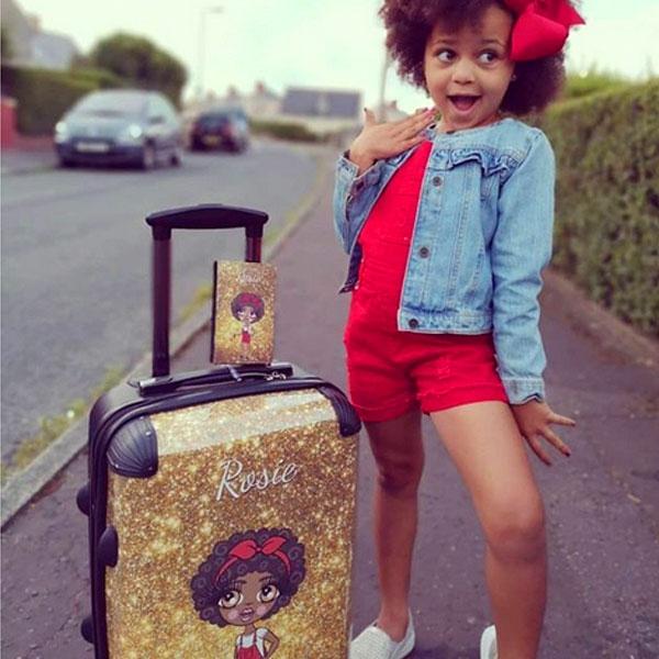 Personalized little girl luggage top