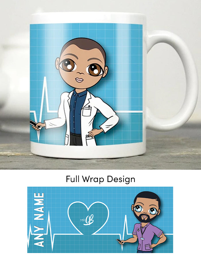Mens Personalized Heart Beat Mug