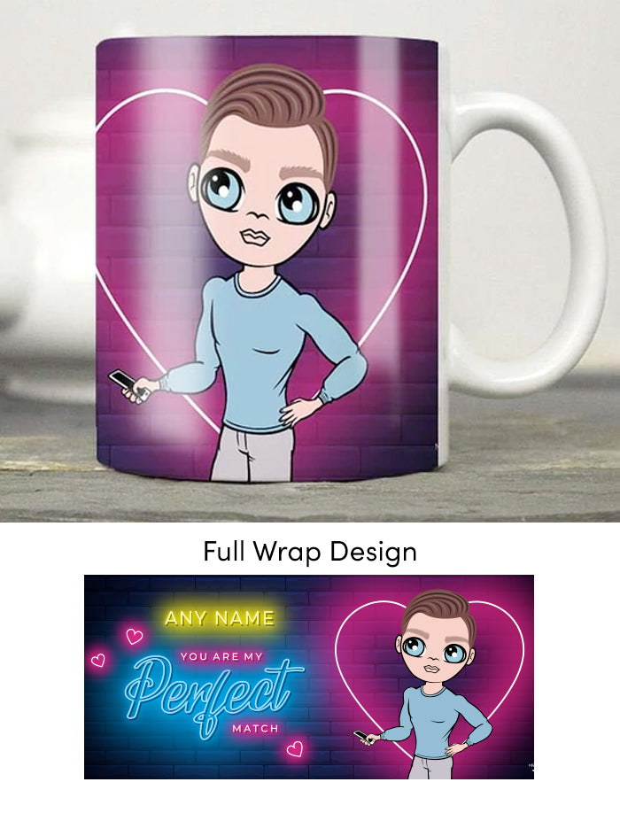 Mens Personalized Perfect Match Mug