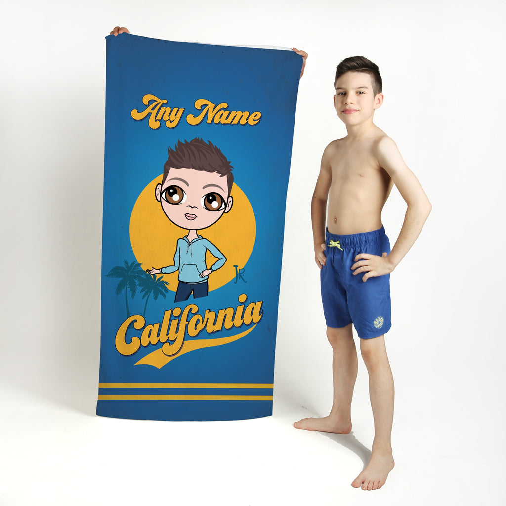 Jnr Boys California Palms Beach Towel - Image 1
