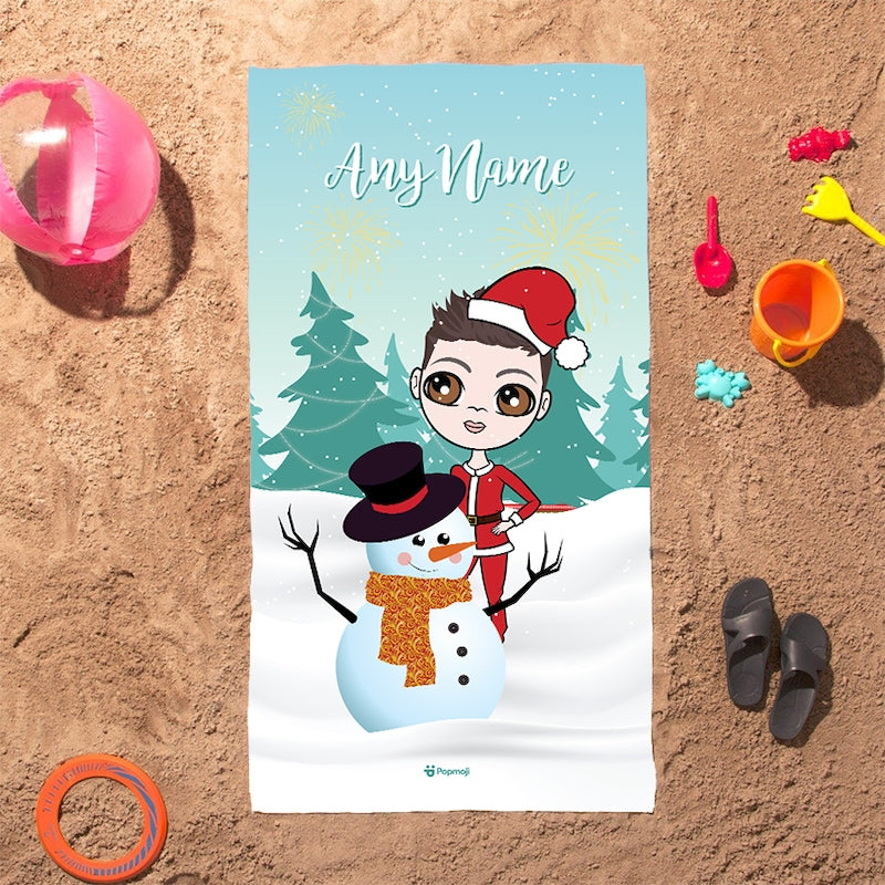 Jnr Boys Snow Fun Beach Towel - Image 4