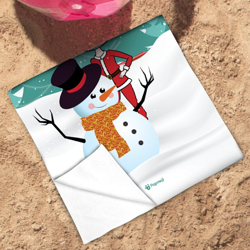 Jnr Boys Snow Fun Beach Towel - Image 3