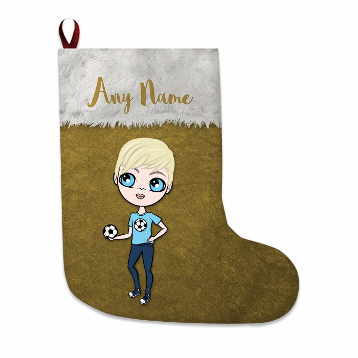 Boys Personalized Christmas Stocking - Classic Gold - Image 4